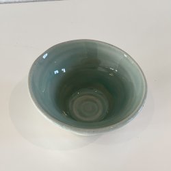 Lille keramik skl - rhvid/grn