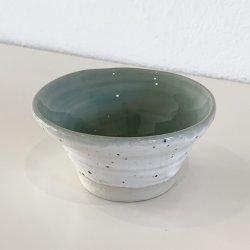 Lille keramik skl - rhvid/grn