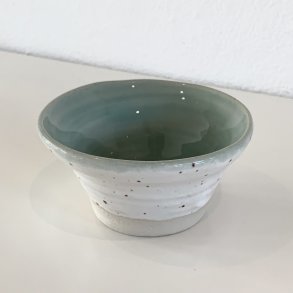 Lille keramik skl - rhvid/grn