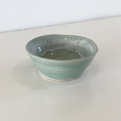 Lille keramik skl - Glans grn