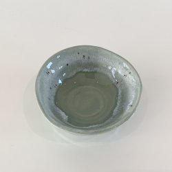 Lille keramik skl - Glans grn