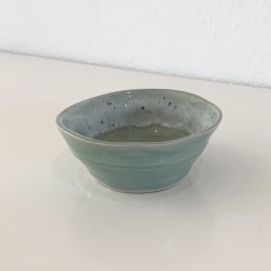 Lille keramik skl - Glans grn