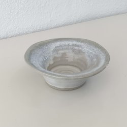 Keramik skl - rhvid med glasureffekt