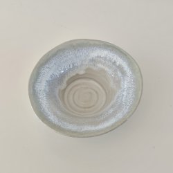 Keramik skl - rhvid med glasureffekt