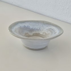 Keramik skl - rhvid med glasureffekt