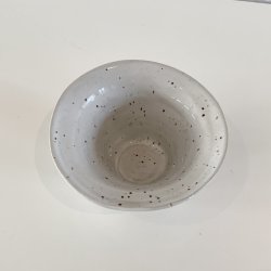 Keramik skl - rhvid med brune nister