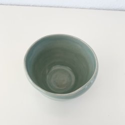 Lille keramik kop / skl / urtepotteskjuler - grn