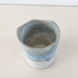 Keramik kop - bllige toner med smuk glasureffekt