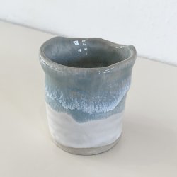 Keramik kop - bllige toner med smuk glasureffekt