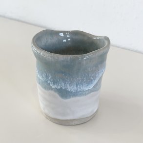 Keramik kop - bllige toner med smuk glasureffekt