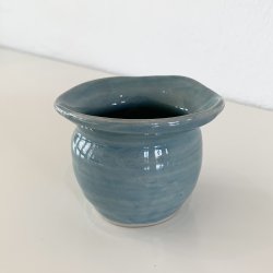 Keramik urtepotteskjuler - glansfuld bl