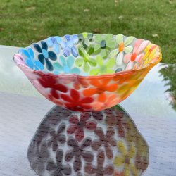 Rund Blomster Skl med multi farver