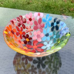 Rund Blomster Skl med multi farver