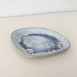 Unik keramikfad - med krakeleringer og krystalglasur