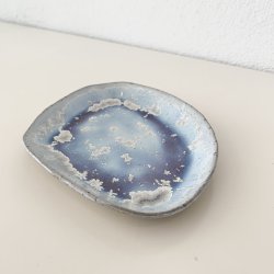 Unik keramikfad - med krakeleringer og krystalglasur