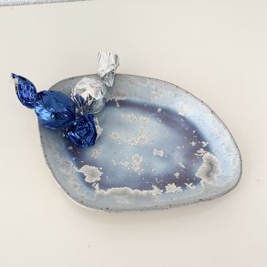 Unik keramikfad - med krakeleringer og krystalglasur