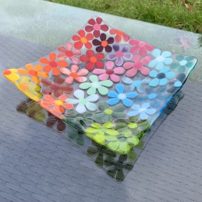 Blomster fad (21x21cm)