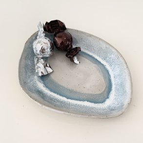 Unik keramikfad - Rhvid/bl toner