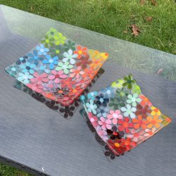 Blomster fad (21x21cm)