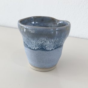 Keramik kop / urtepotteskjuler - Lysebl