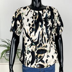 ZE-ZE Relly Blouse - Creme/Black