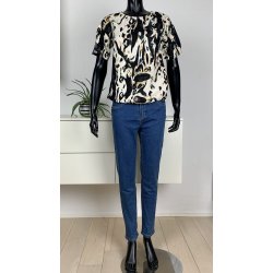 ZE-ZE Relly Blouse - Creme/Black