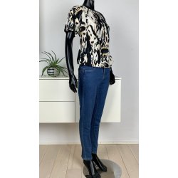 ZE-ZE Relly Blouse - Creme/Black