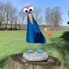 Sputnik p sten fra Thorup Strand - Bl (112)