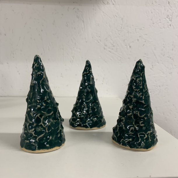 Keramik juletrer - Skov grn