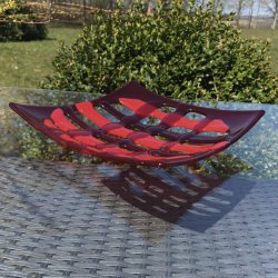 Fad med hulmnster - Rd