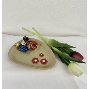 Keramikfad med blomster - asymmetrisk form