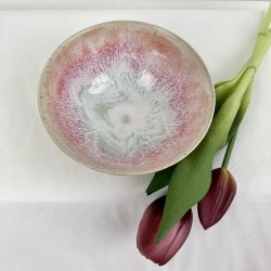 Keramiksk�l til morgenmad og snacks - Lyser�d-koral-lysgr�n