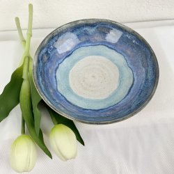 Sk�l / dyb tallerken - bl�lige farver