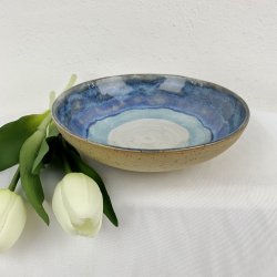 Sk�l / dyb tallerken - bl�lige farver
