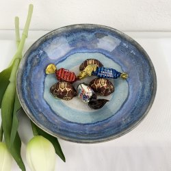 Sk�l / dyb tallerken - bl�lige farver