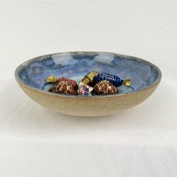 Sk�l / dyb tallerken - bl�lige farver