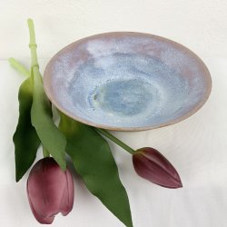 Keramiksk�l til morgenmad og snacks - Lyser�d / bl�lige farver 2. sortering