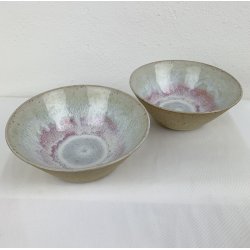 Keramiksk�le til morgenmad og snacks - Lysegr�n og Rosa