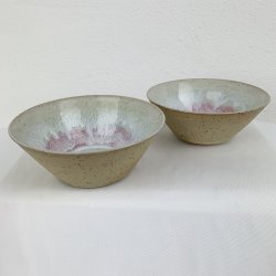 Keramiksk�le til morgenmad og snacks - Lysegr�n og Rosa