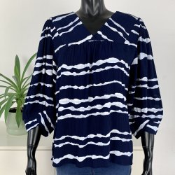 Ofelia Blaze Blouse - Navy
