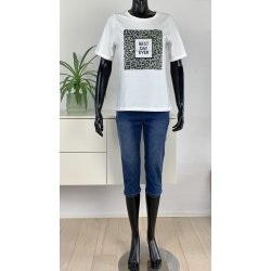 Ofelia Fie T-Shirt - Off White m/slv tryk