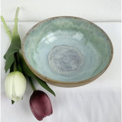 Keramiksk�l til morgenmad og snacks - Gr�nne / bl�lige farver