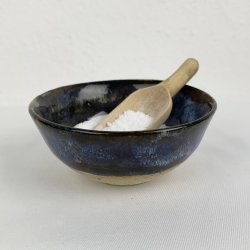 Smykkesk�l / saltkar - Brunlig og bl�lige farver