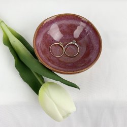 Smykkesk�l / saltkar - Blomme