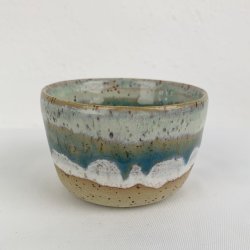 Kop / krus - gr�n/crem med r� bund