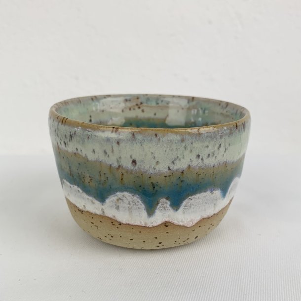 Kop / krus - gr�n/crem med r� bund