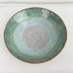 Lysestage / smykkefad i stent�jsler - gr�n/bl�/rosa