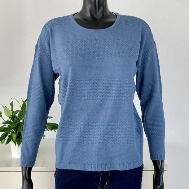 Ofelia Gry Knit Pullover - Blue