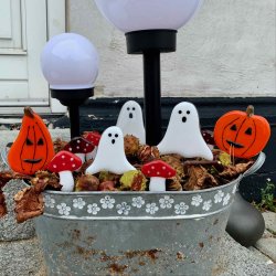 Halloween Spgelser  - St med 2 stk (1 stort + 1 lille)