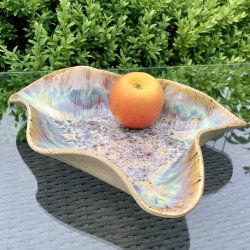 Keramikfad i asymmetrisk form (27x20cm)